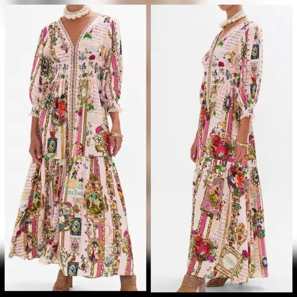 Vibrant Patterned Maxi Dress - Picture 2 of 16